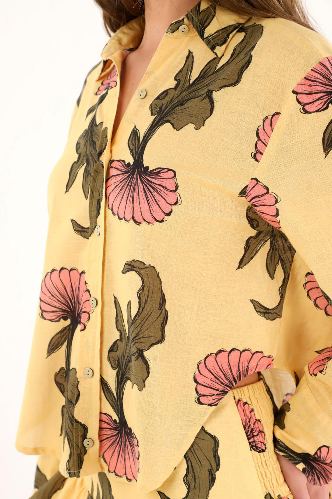 Women's Long Sleeve Floral Print Shirt