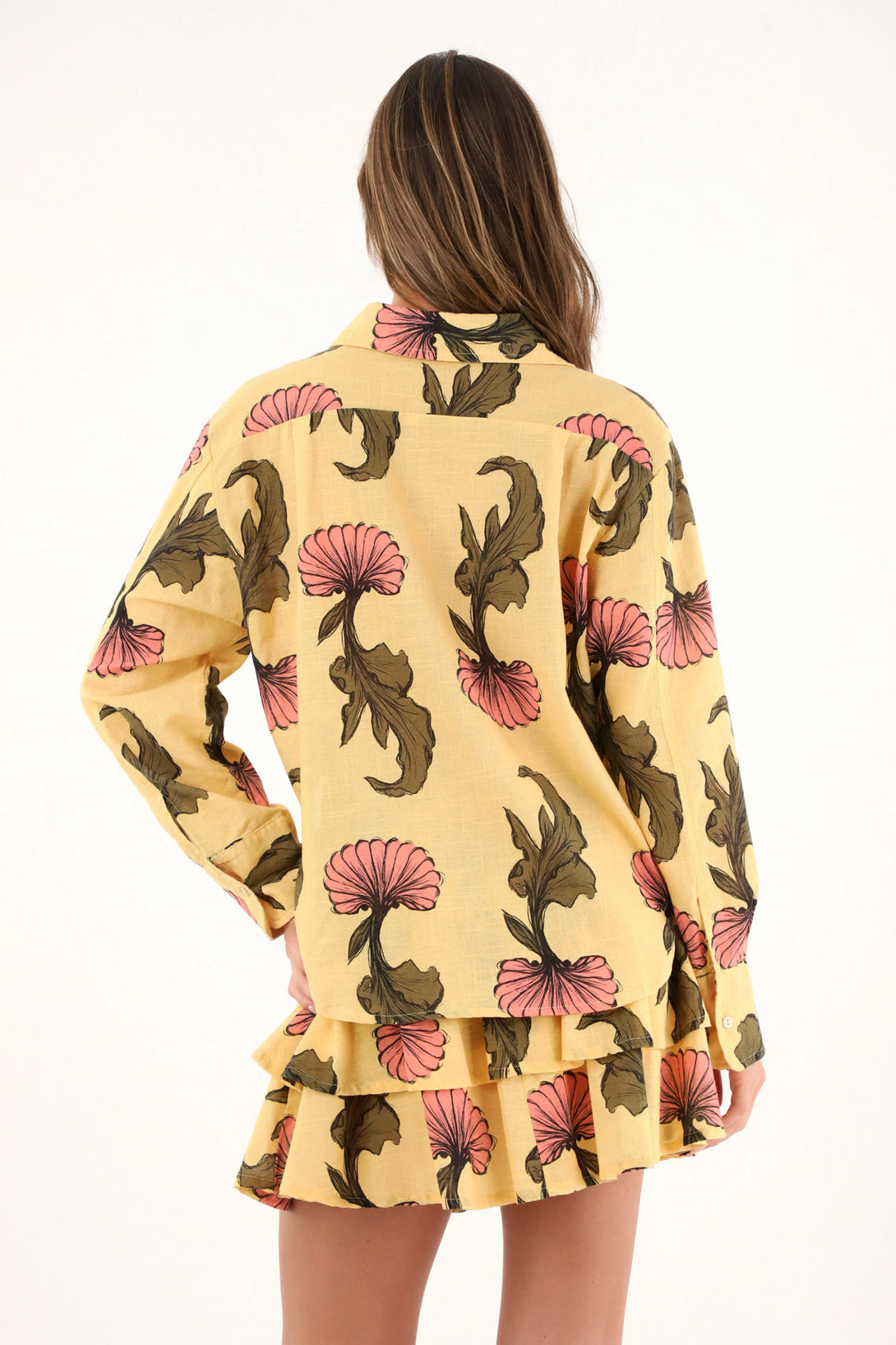 Women's Long Sleeve Floral Print Shirt