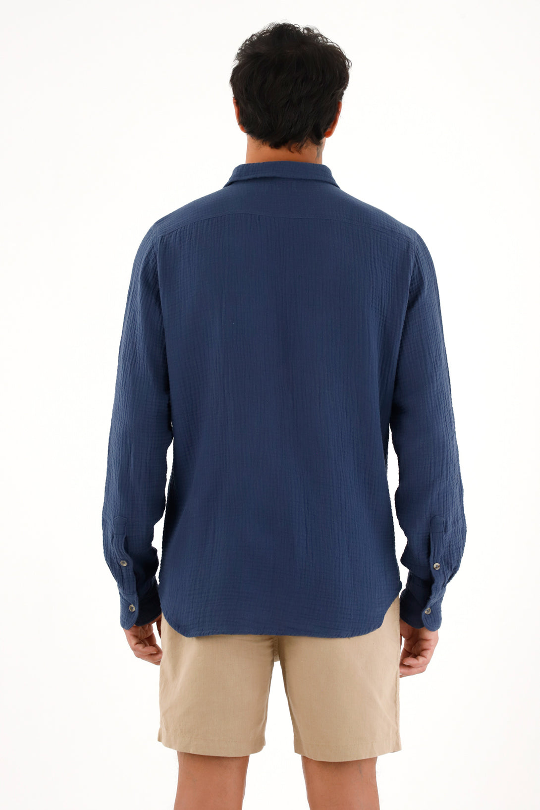 Men's Long Sleeve Blue Shirt