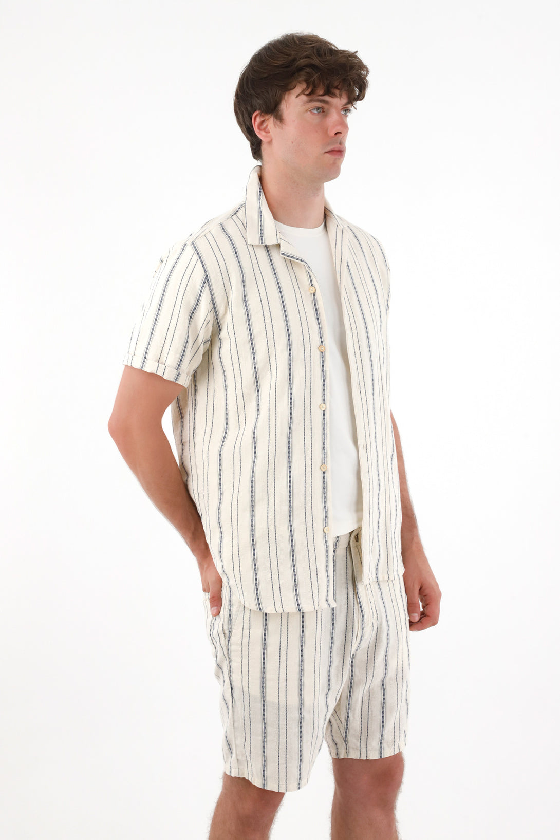 Striped Bowling Shirt for Men