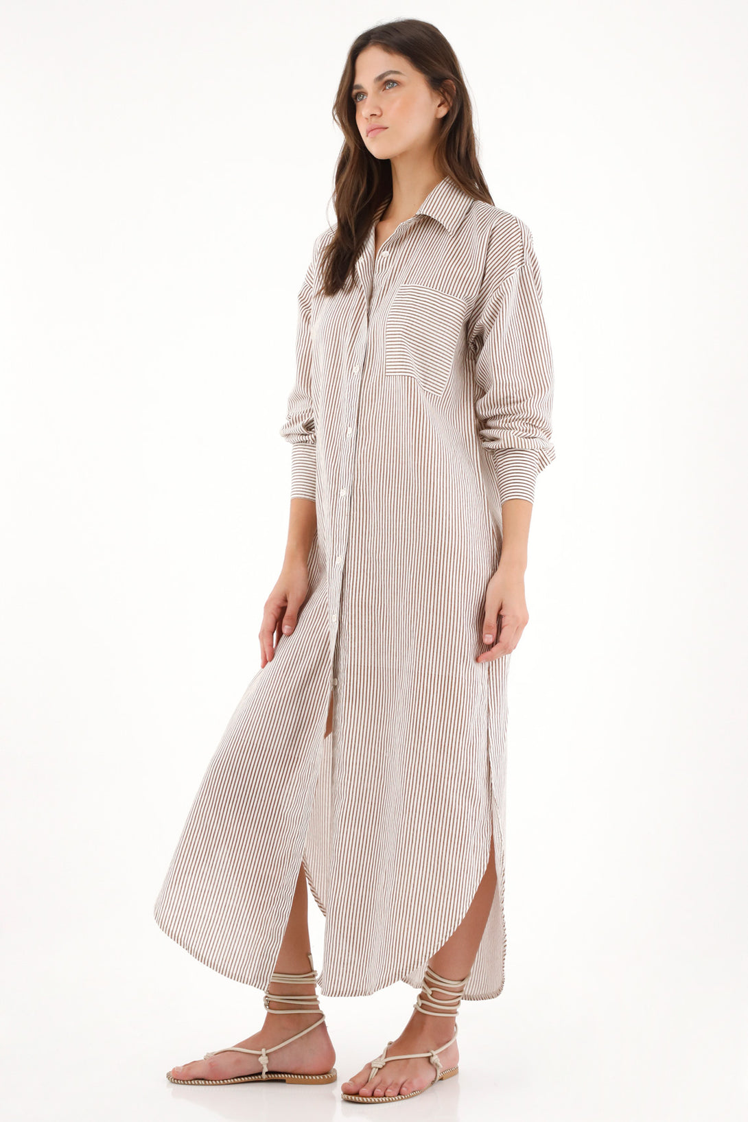 Women's Long Striped Shirt