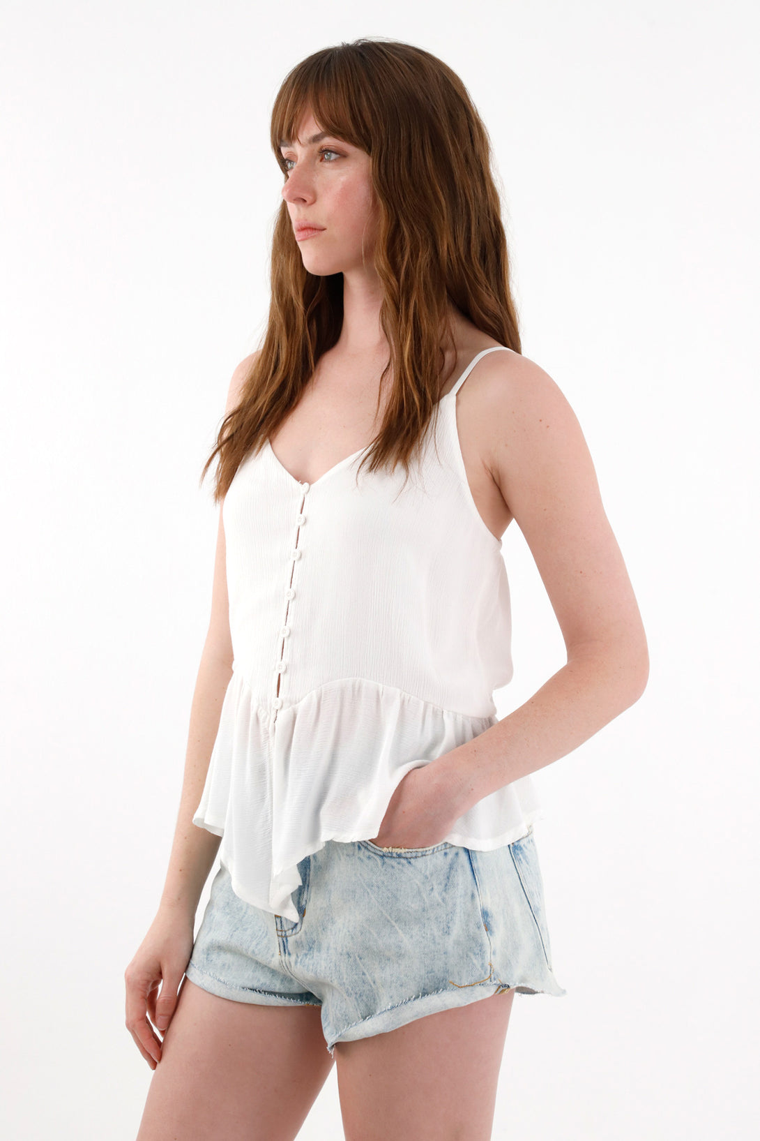 Camisa crudo con textura y bolero para mujer