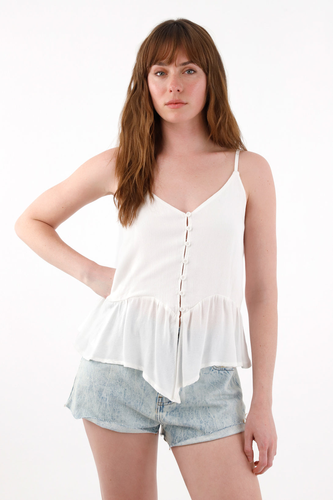 Camisa crudo con textura y bolero para mujer