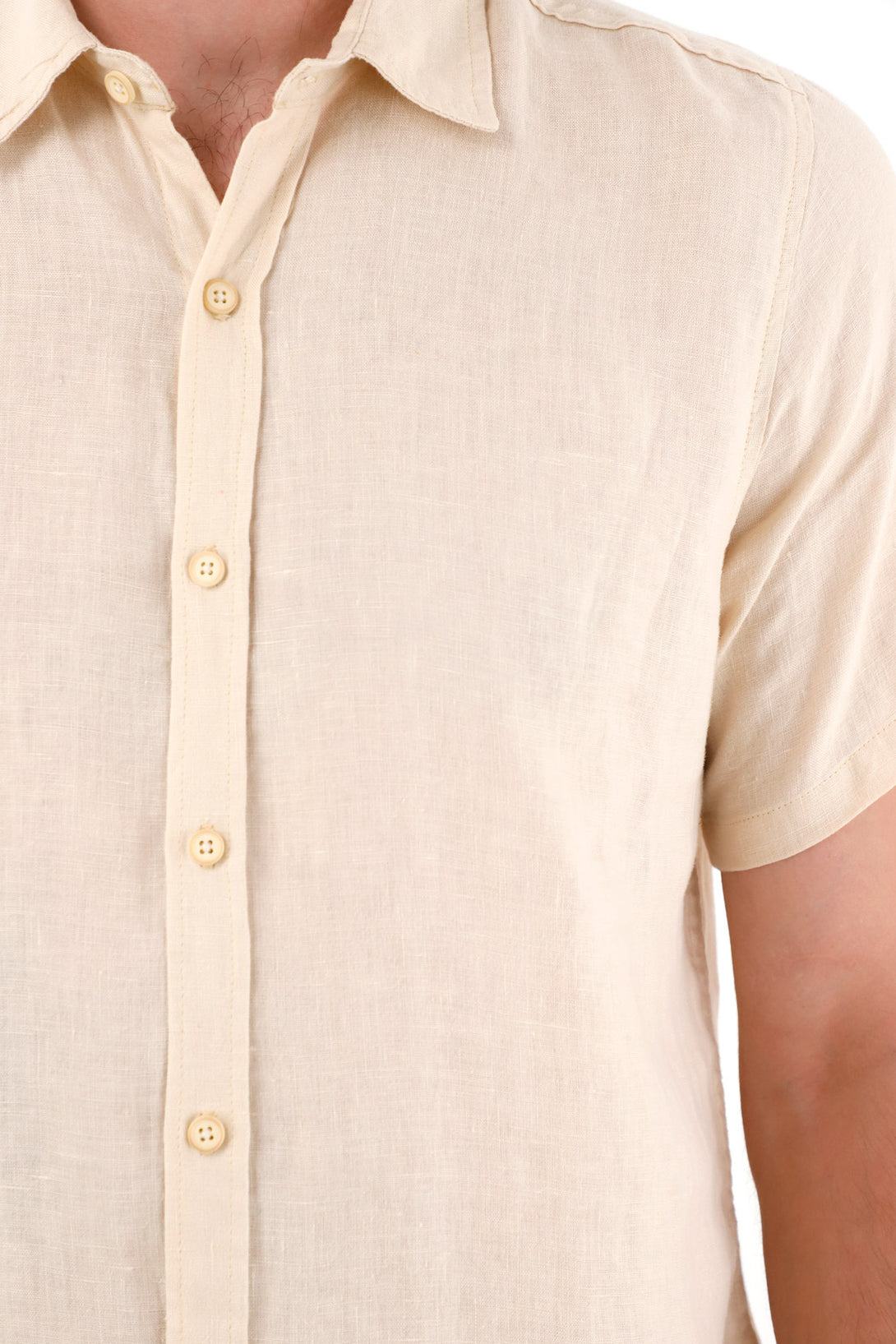 Camisa en lino crudo para hombre