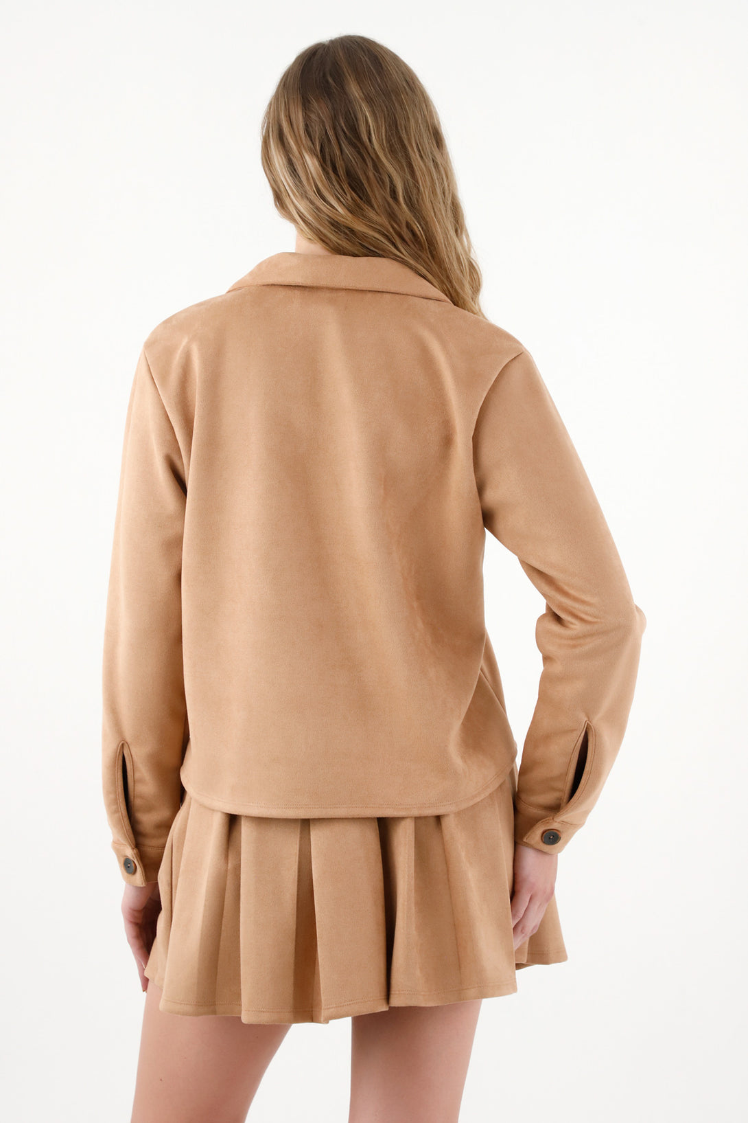 Women's Brown Suede Shirt