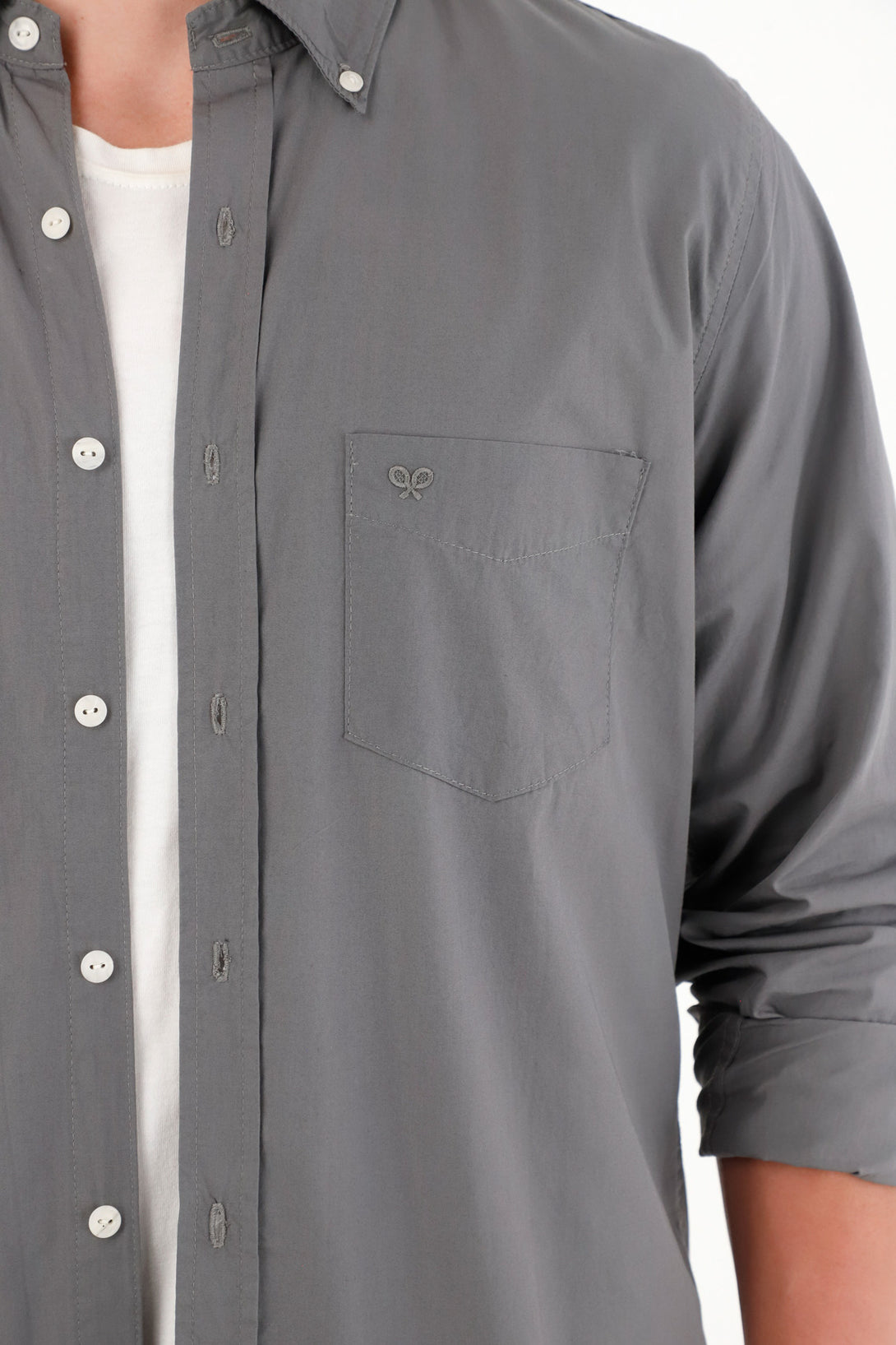 Classic Long Sleeve Gray Shirt for Men
