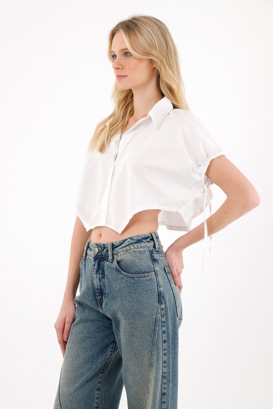 Women's Raw Gathered Shirt