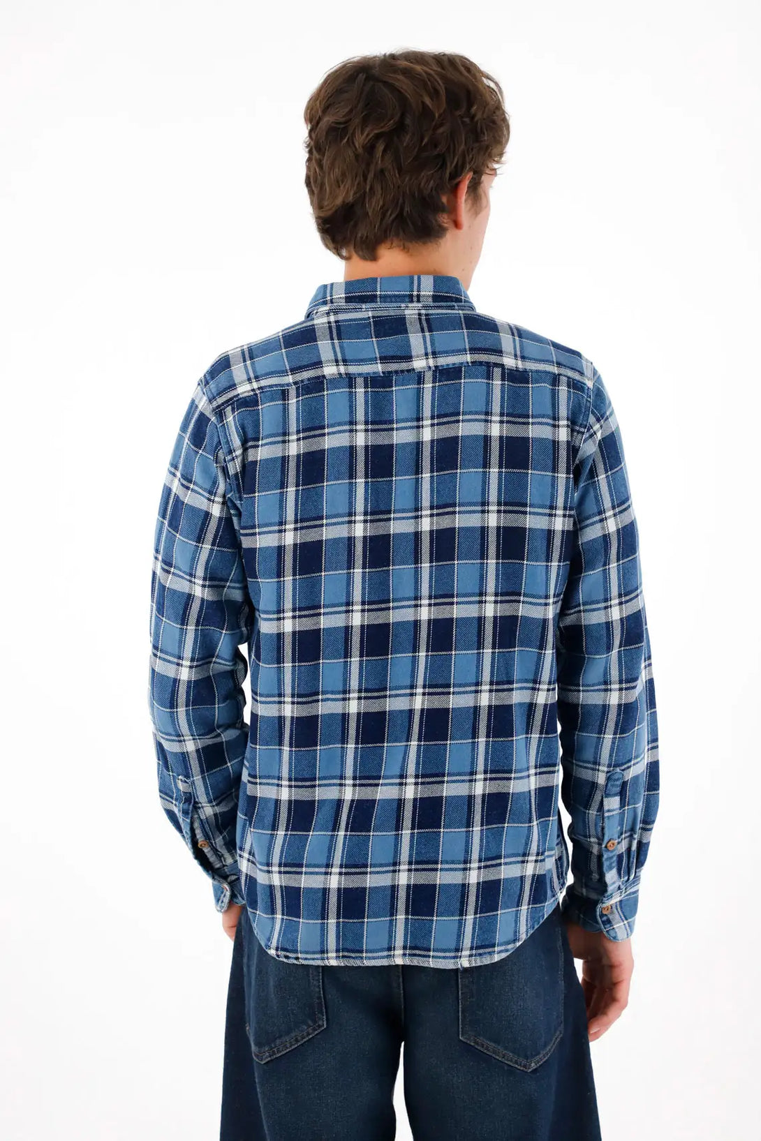 Purple Flannel Shirt with Pockets for Men