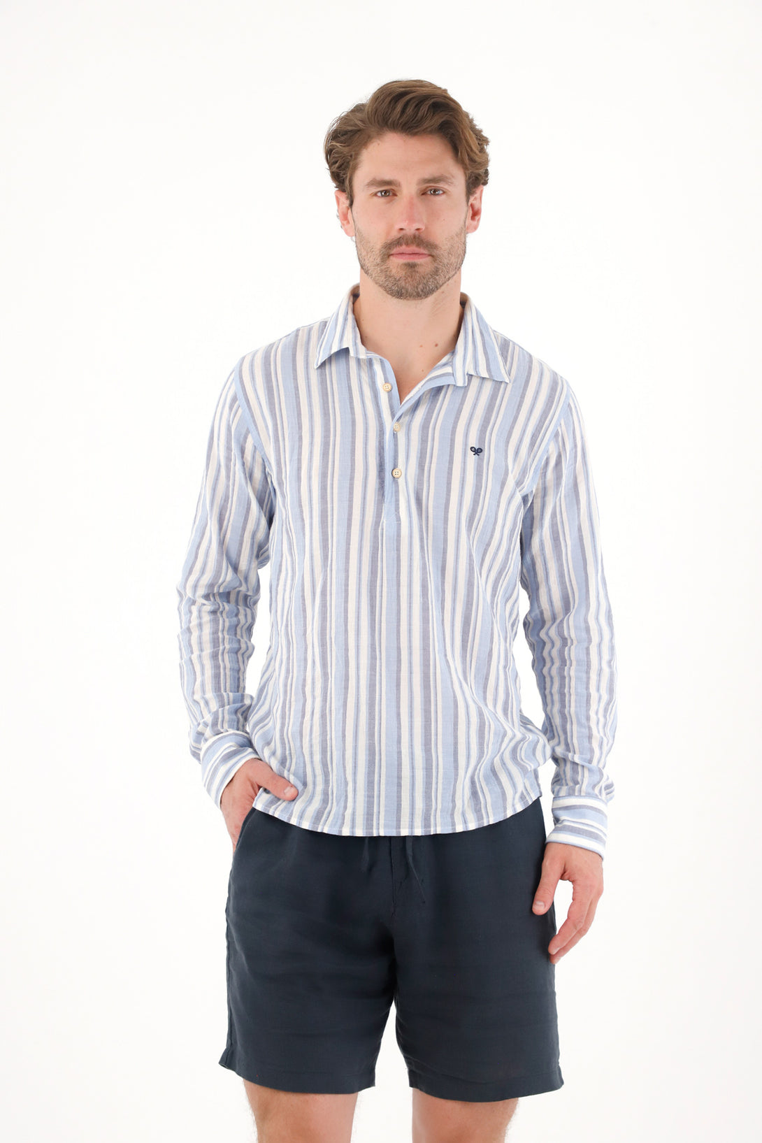 Stylish Striped Long Sleeve Shirt for Men