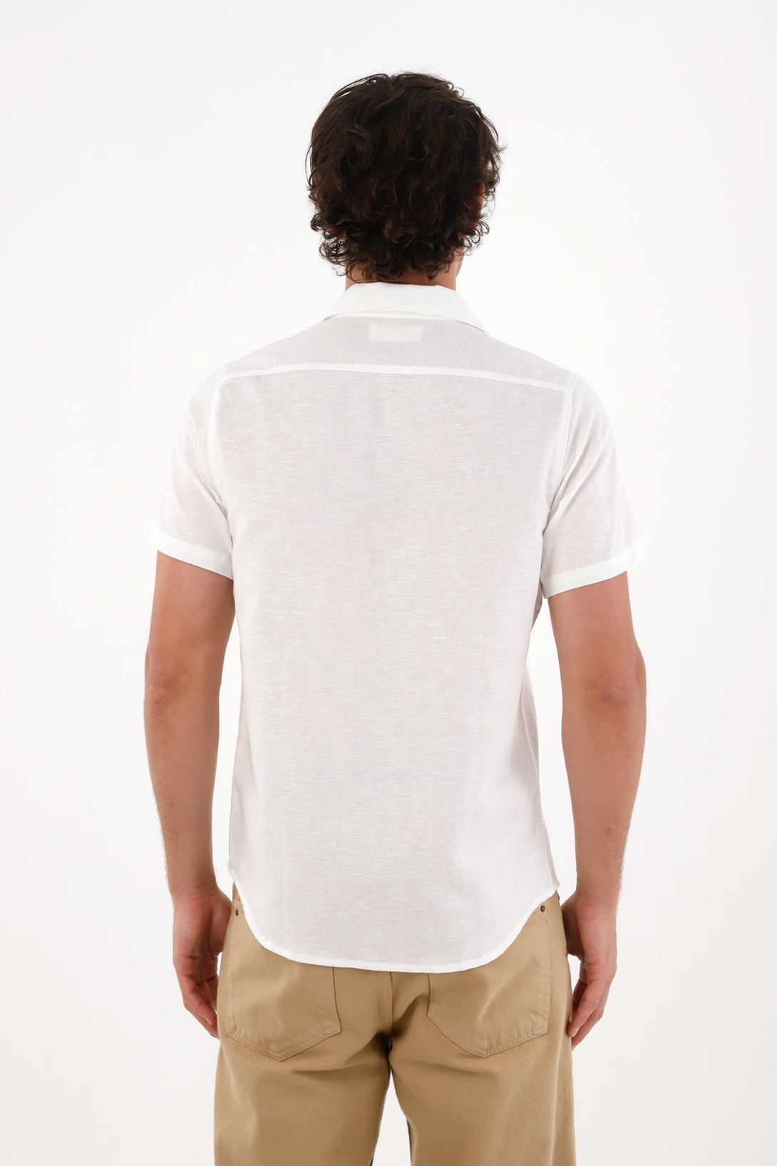 Camisa en 100% lino blanca para hombre