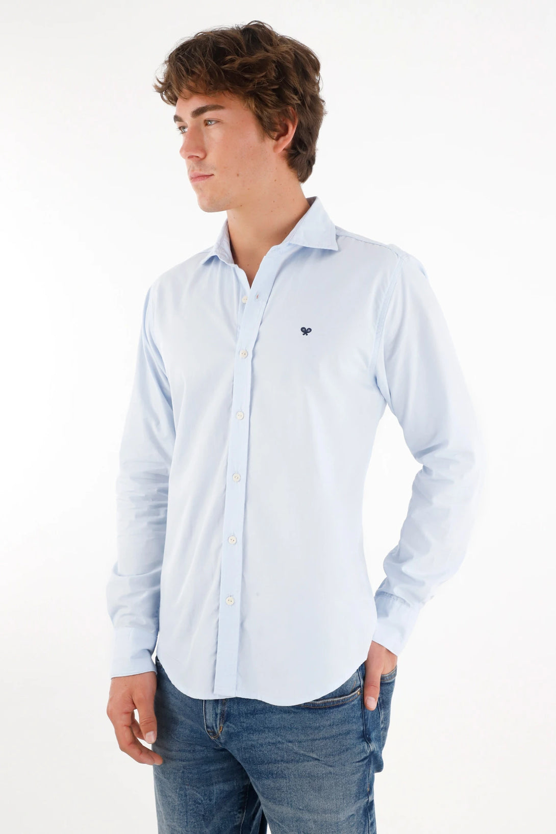 Long Sleeve Blue Shirt for Men