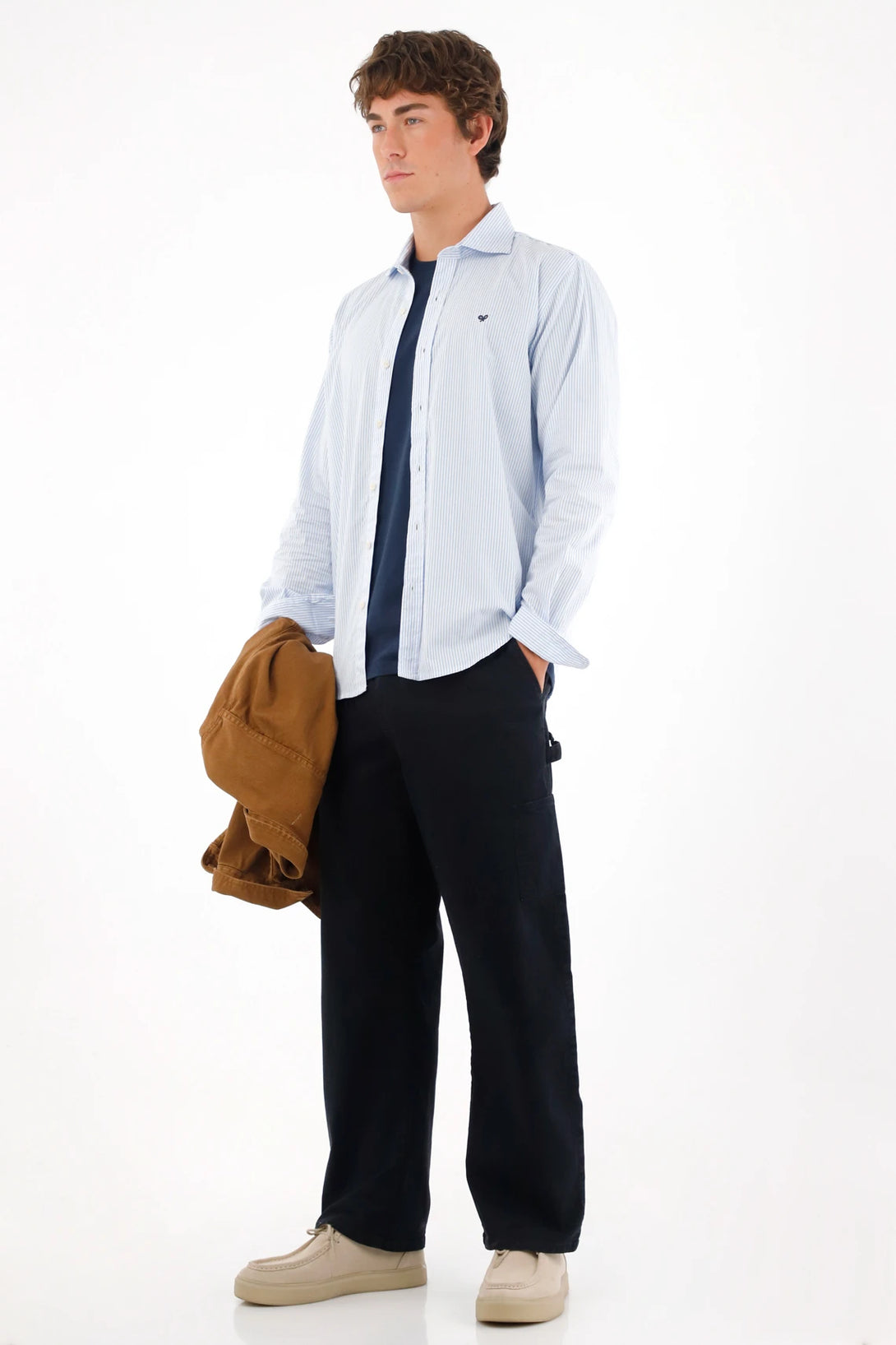Shirt with Blue Striped Design for Men