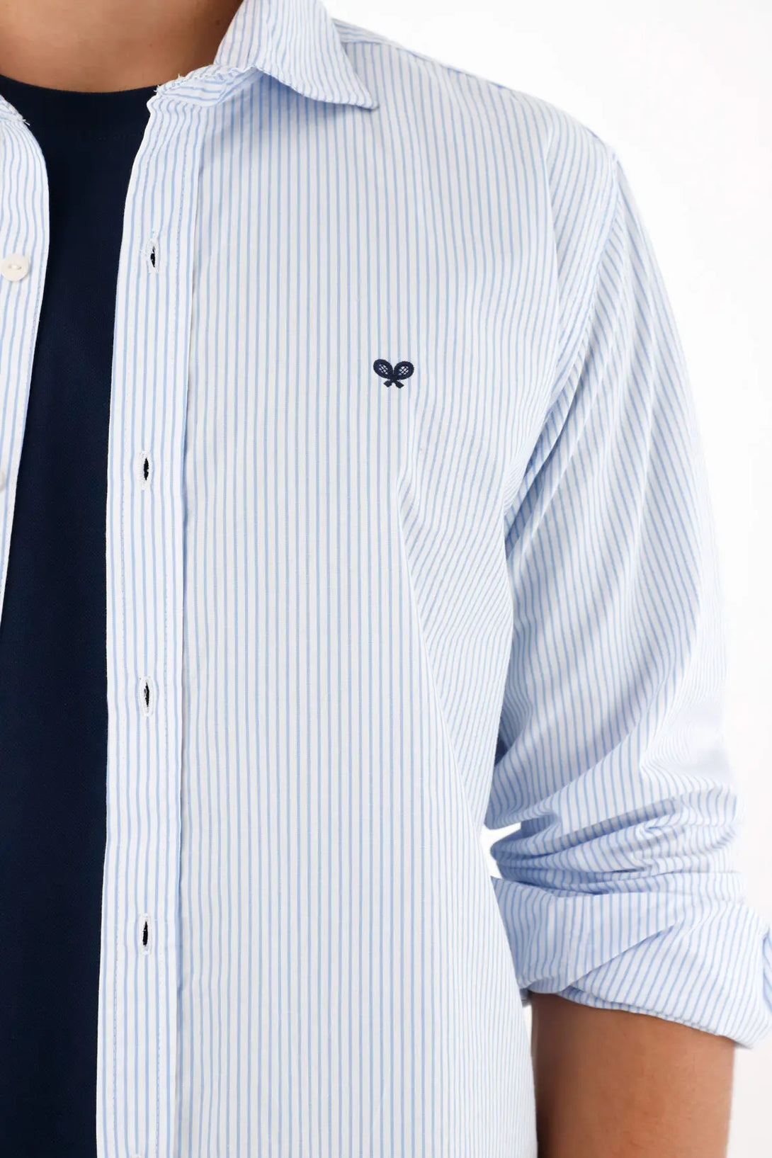 Shirt with Blue Striped Design for Men