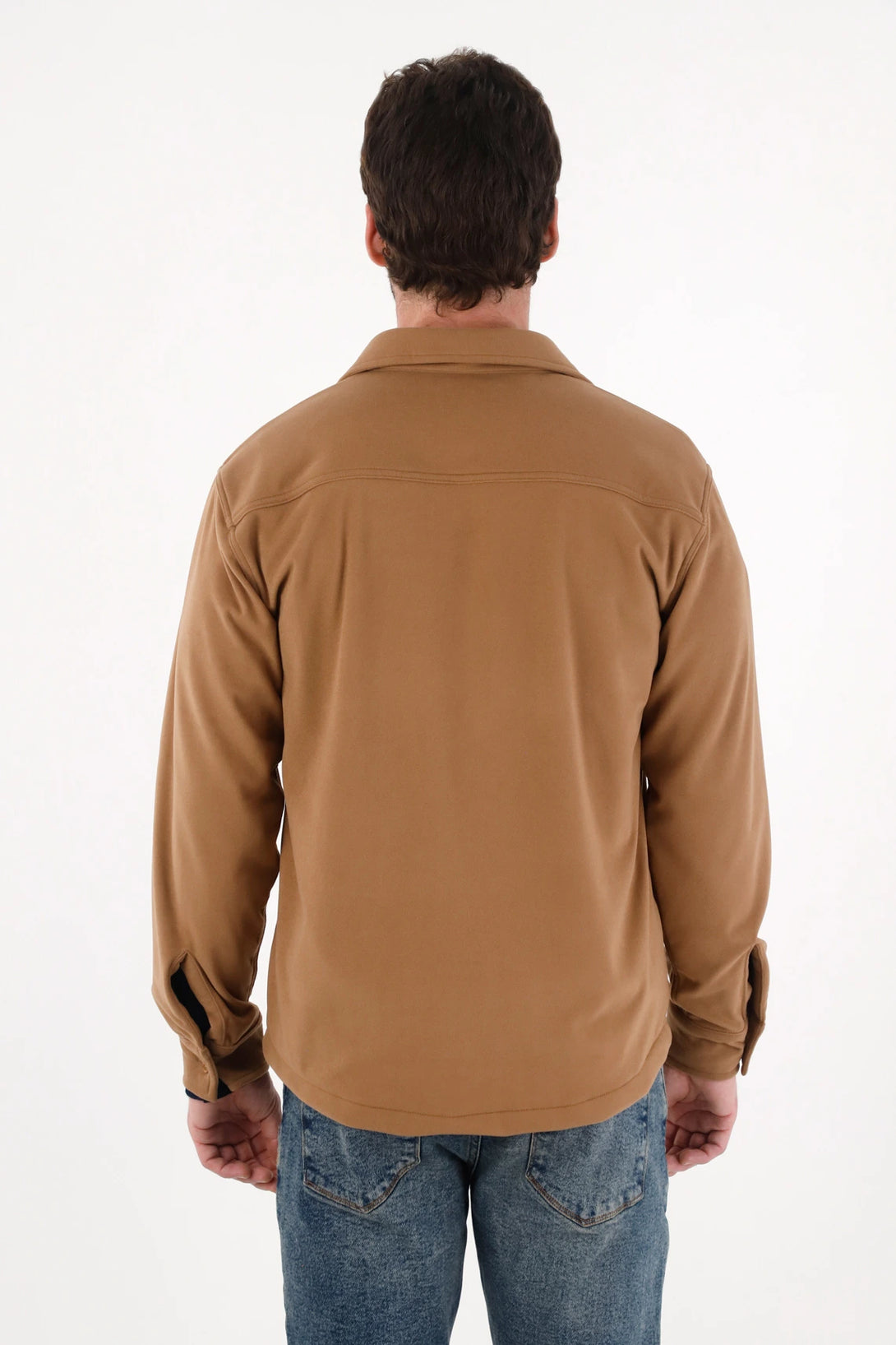 Shirt with Brown Patch Pockets for Men