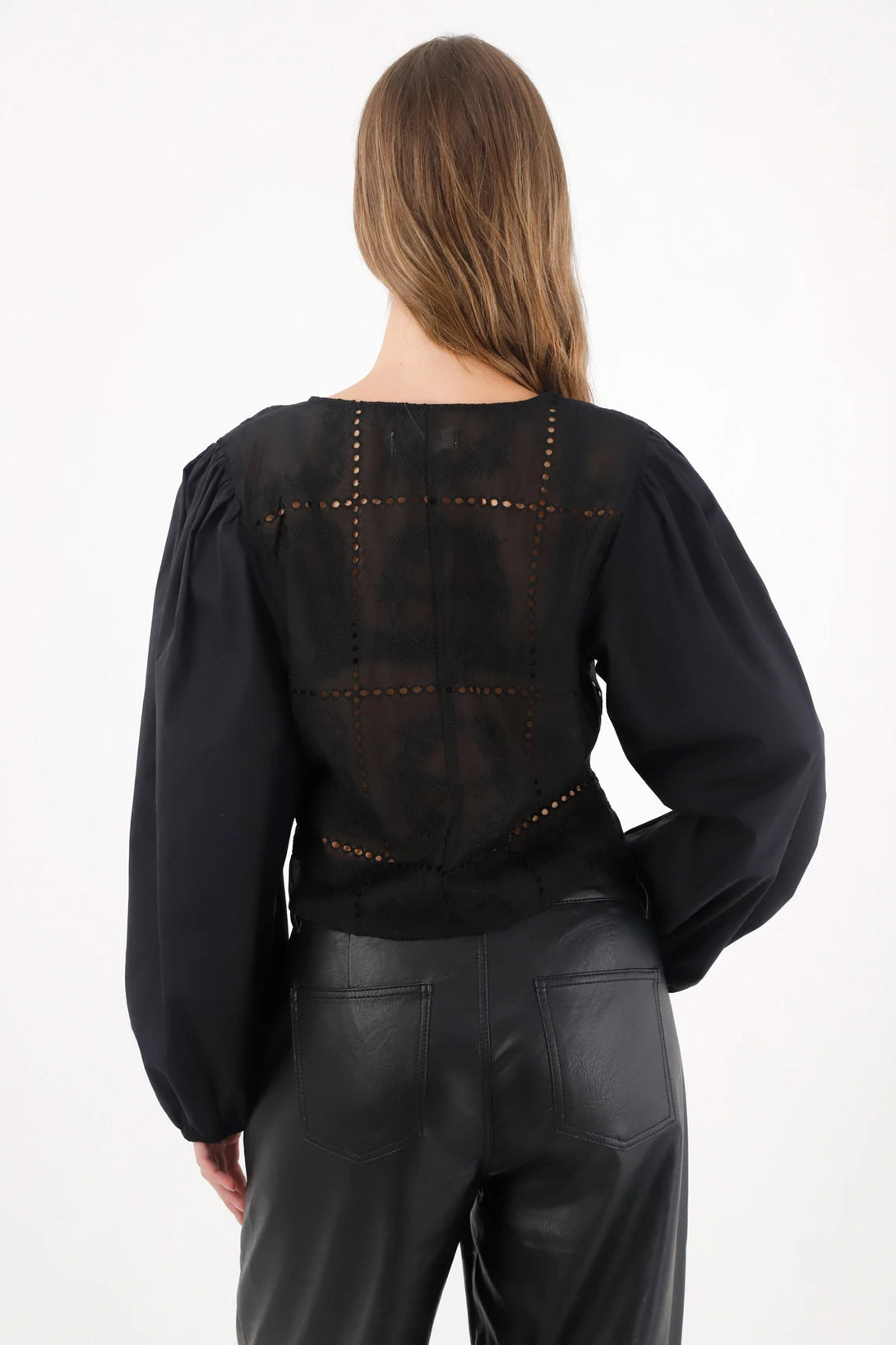 Shirt with slight black transparency for women