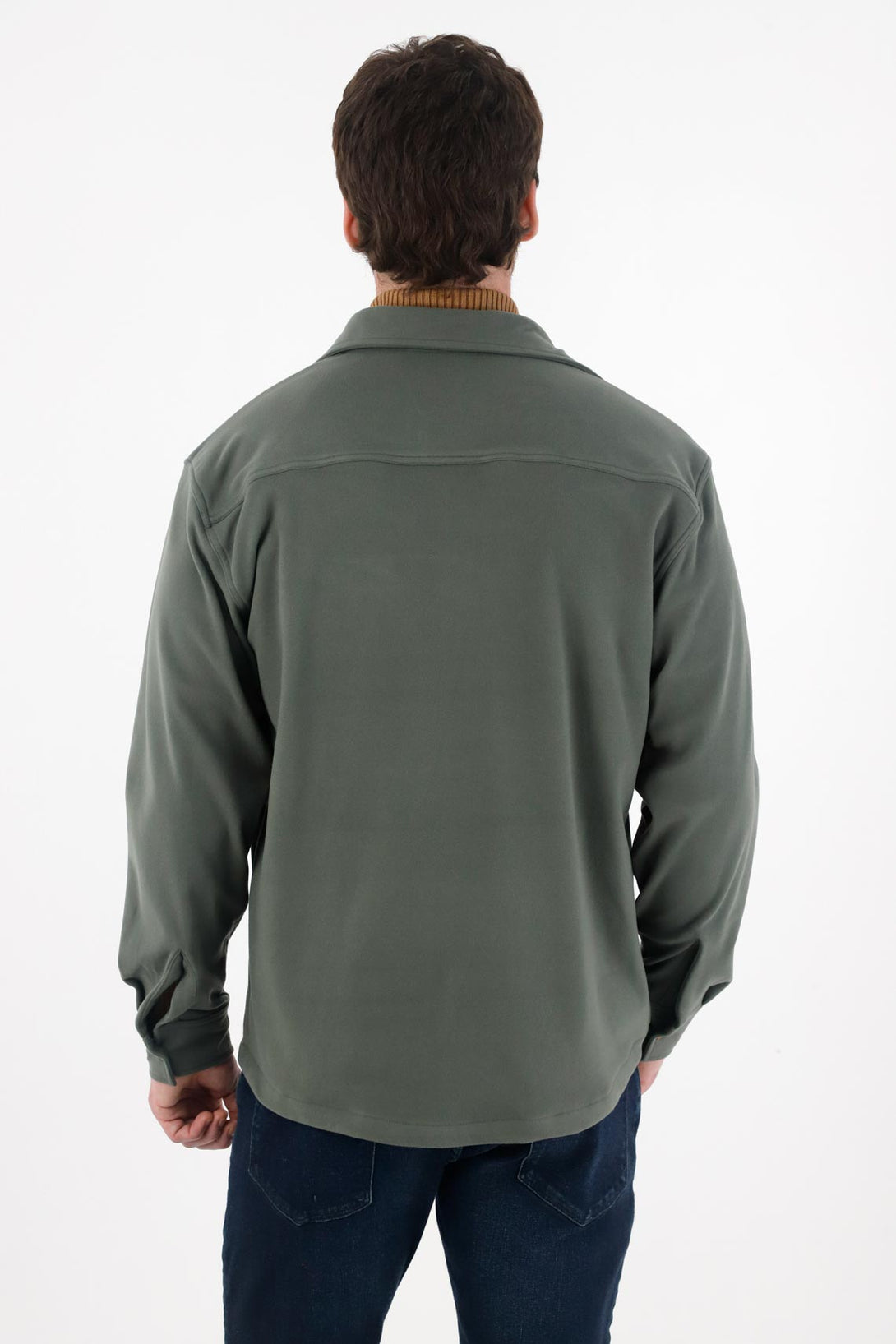 Classic Button-Up Green Shirt for Men