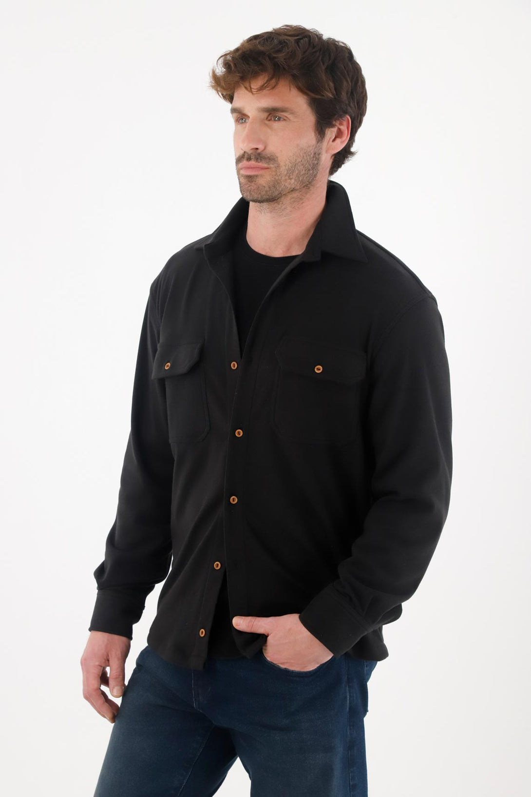 Black Long Sleeve Shirt for Men