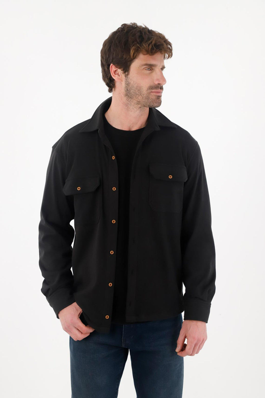 Black Long Sleeve Shirt for Men