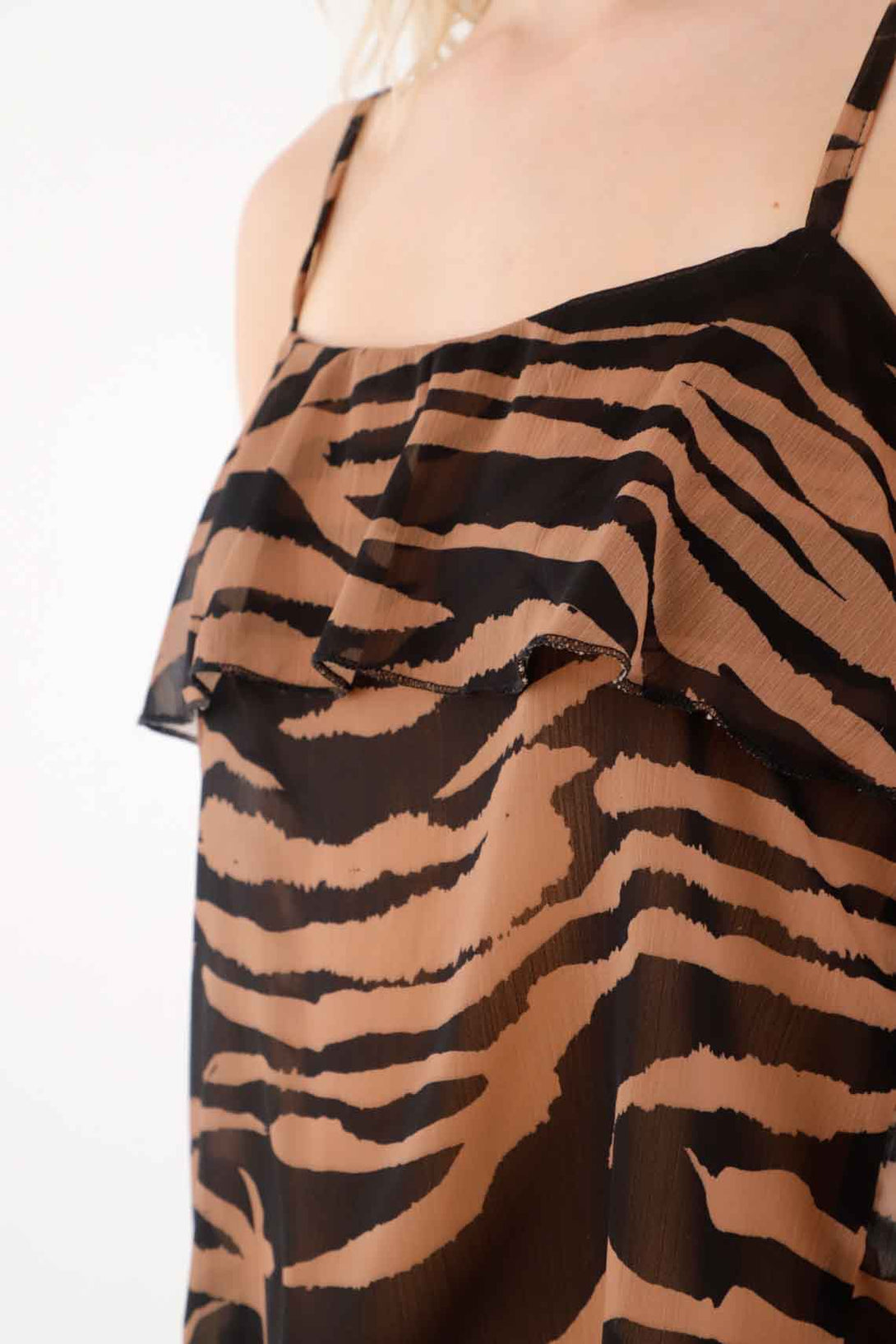 Camisa de animal print con bolero para mujer