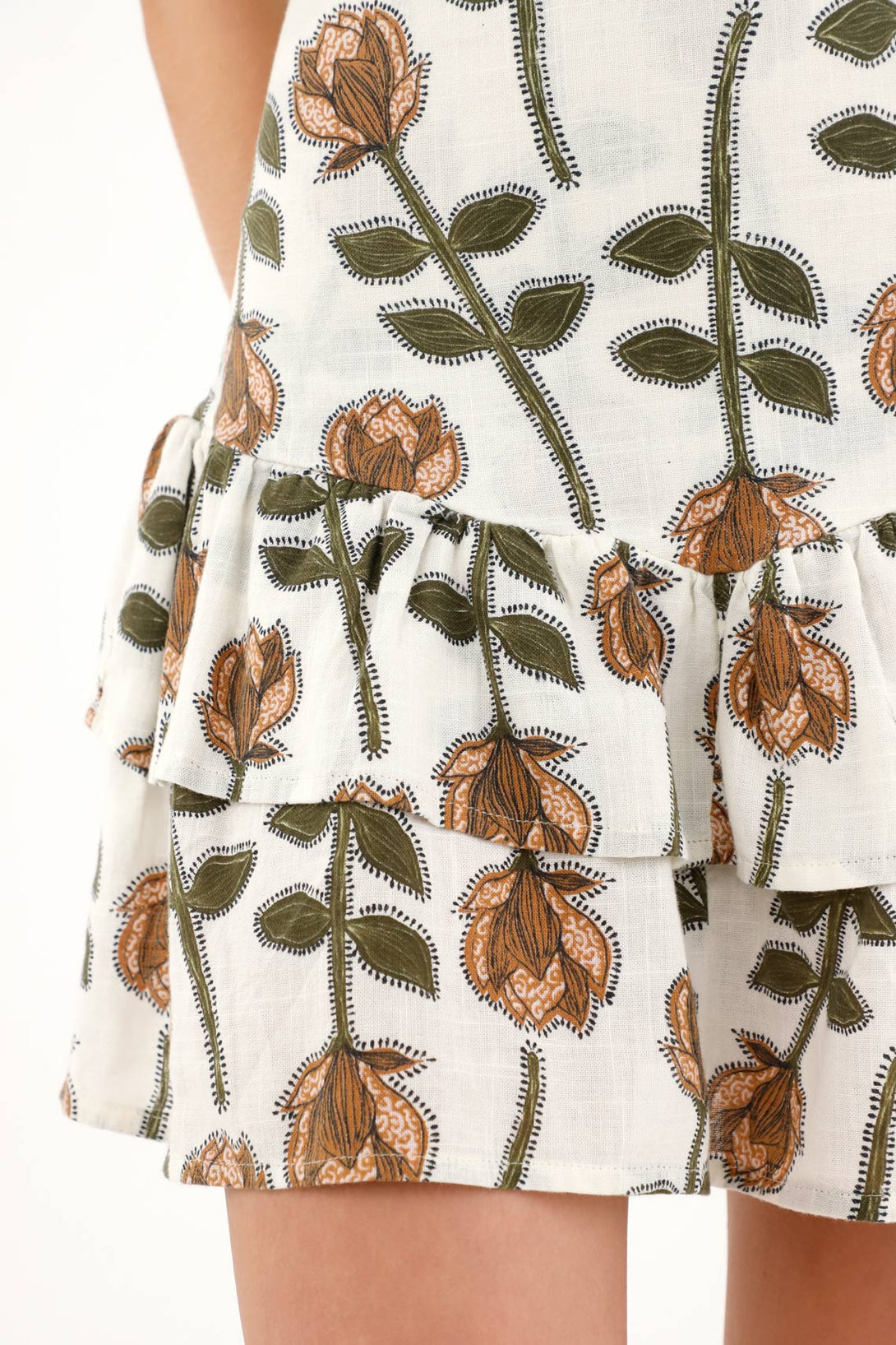 Women's Short Floral Print Skirt