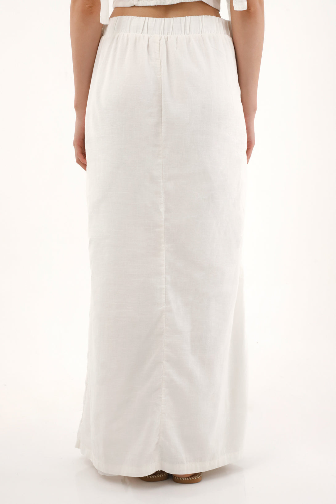 Women's Long Pareo Skirt with Palm Print
