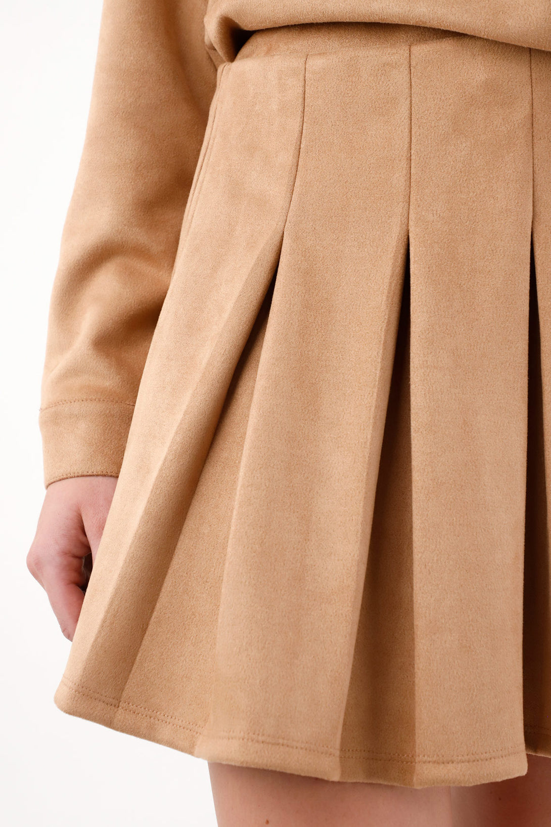 Women's Short Brown Suede Skirt