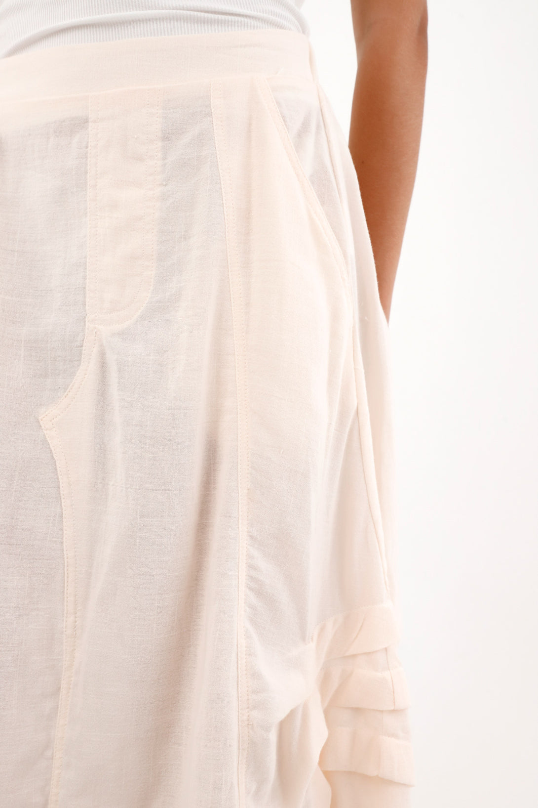 Women's Short Embroidered Dress in Beige