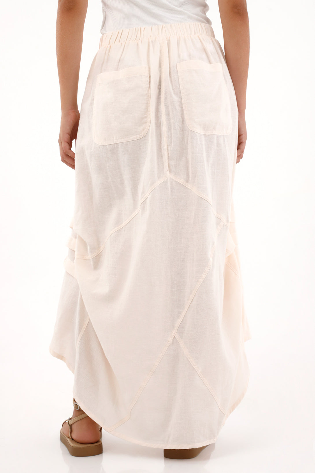 Women's Short Embroidered Dress in Beige