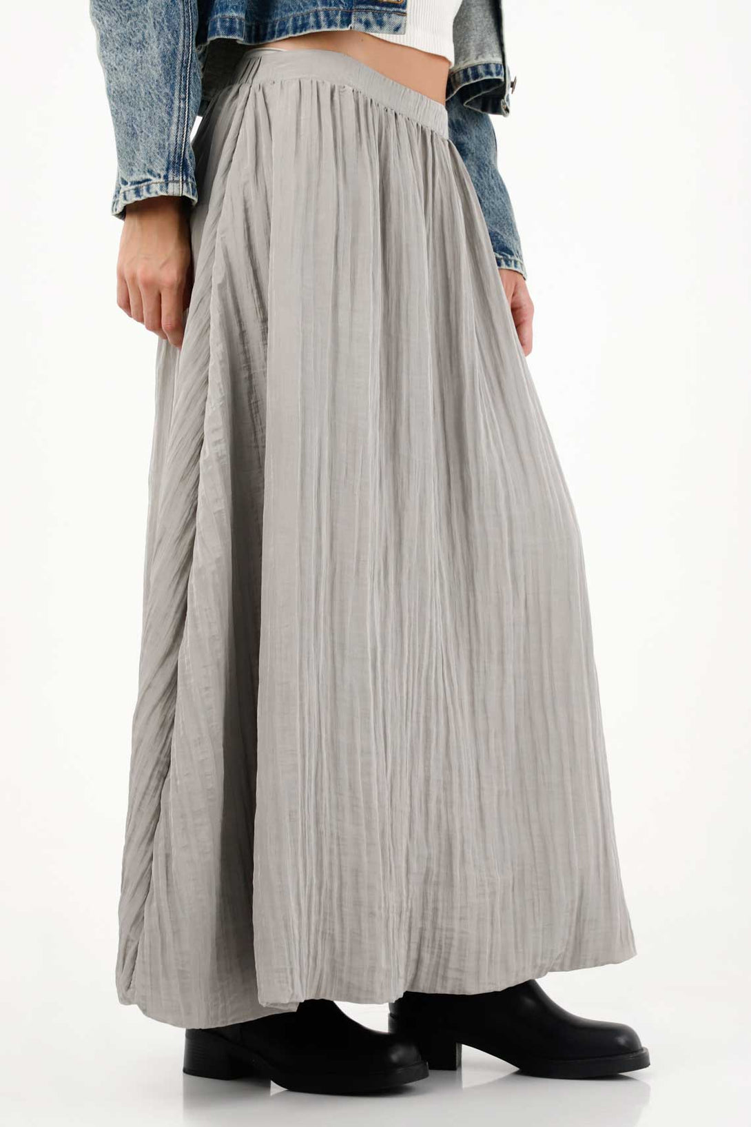 Falda con efecto globo para mujer