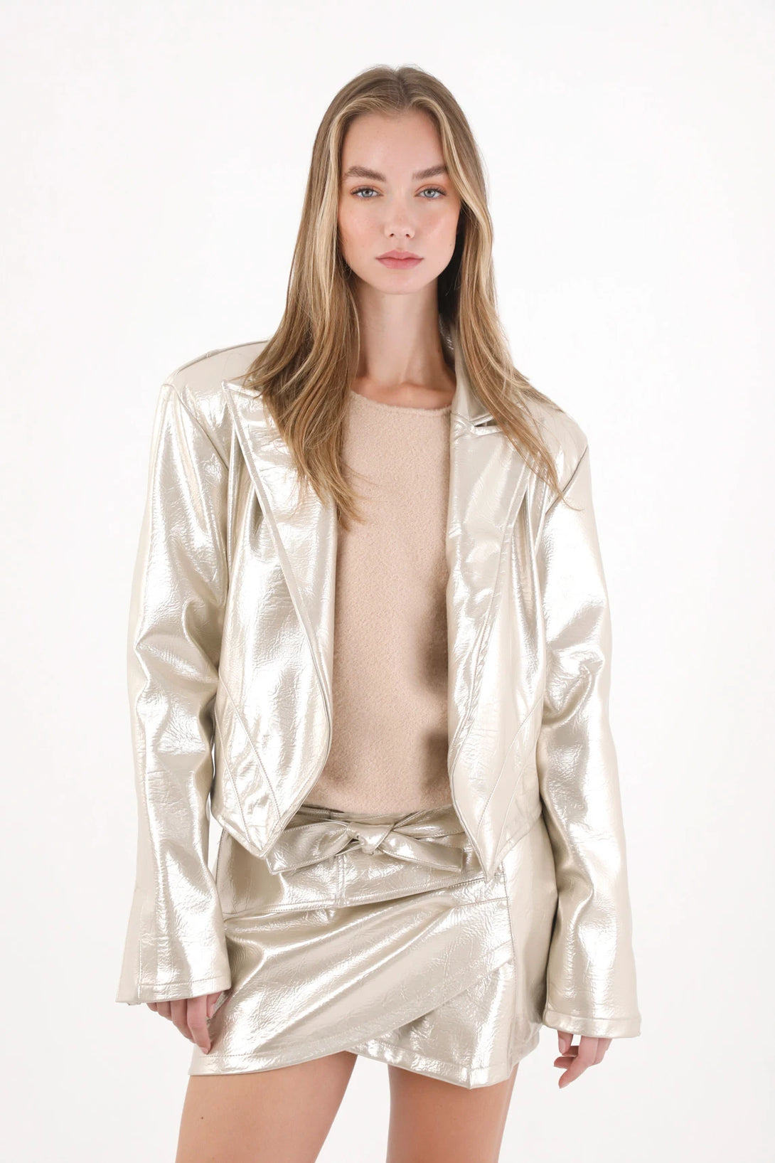 Metallic Effect Skirt for Women