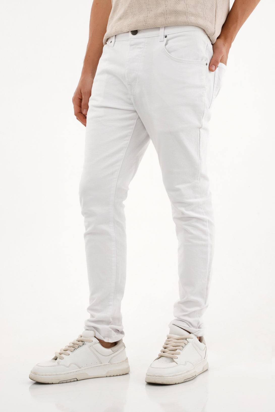 Men's White Skinny Pants