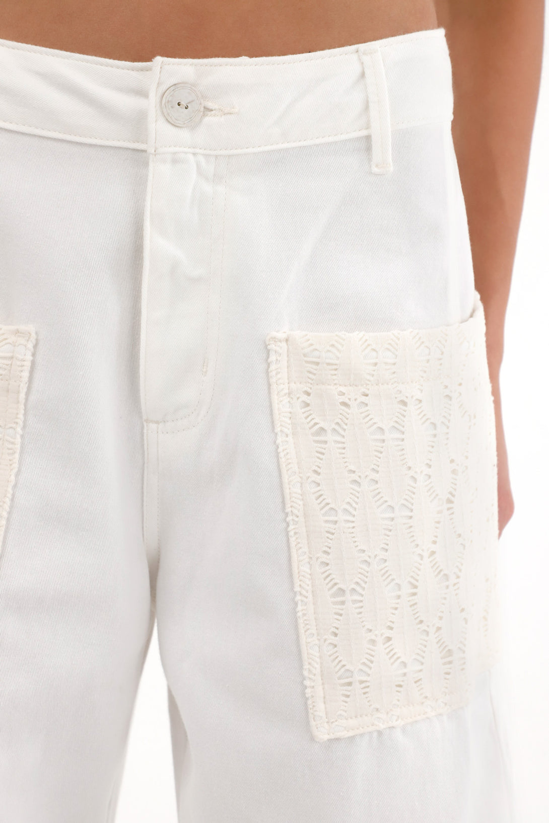 Women's Cream Horseshoe Pants