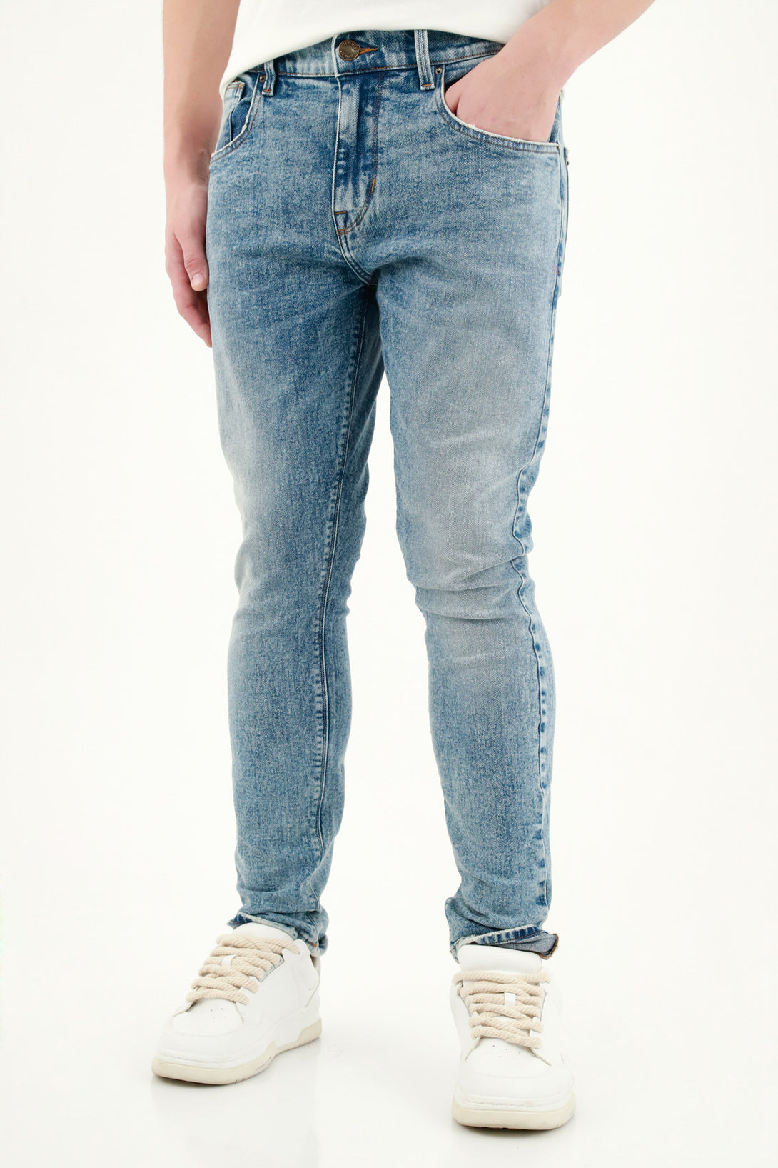 Men's Ripped Blue Jeans