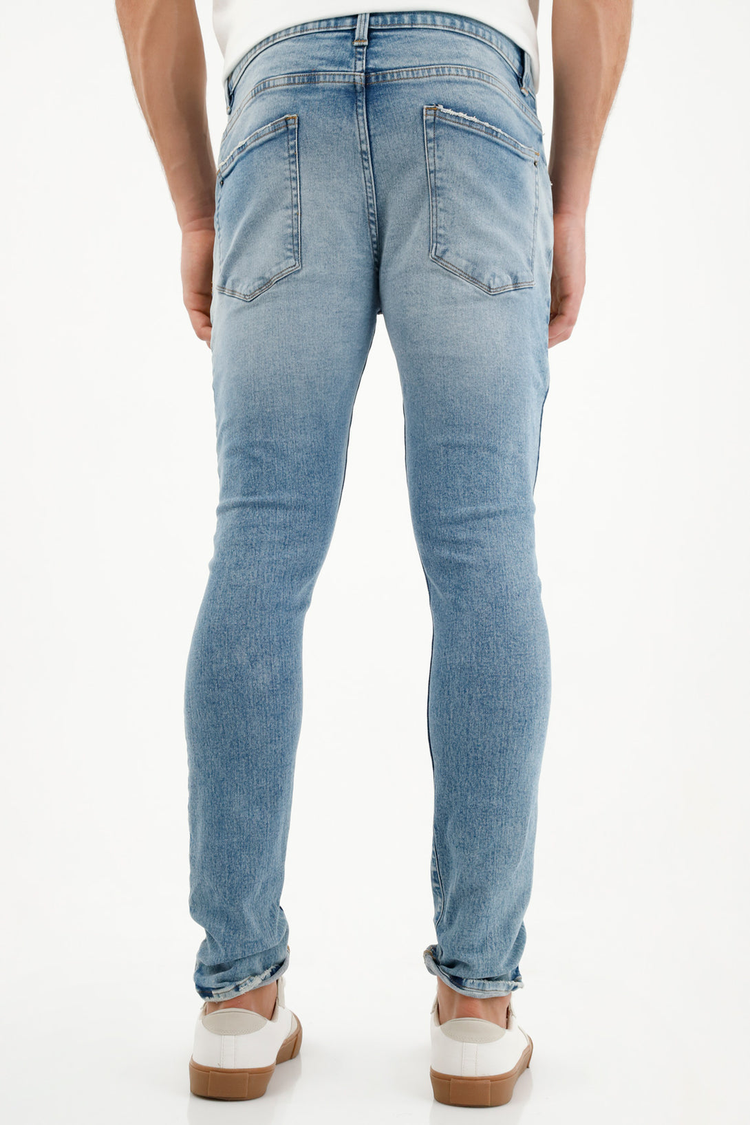 Men's Blue Five-Pocket Jeans