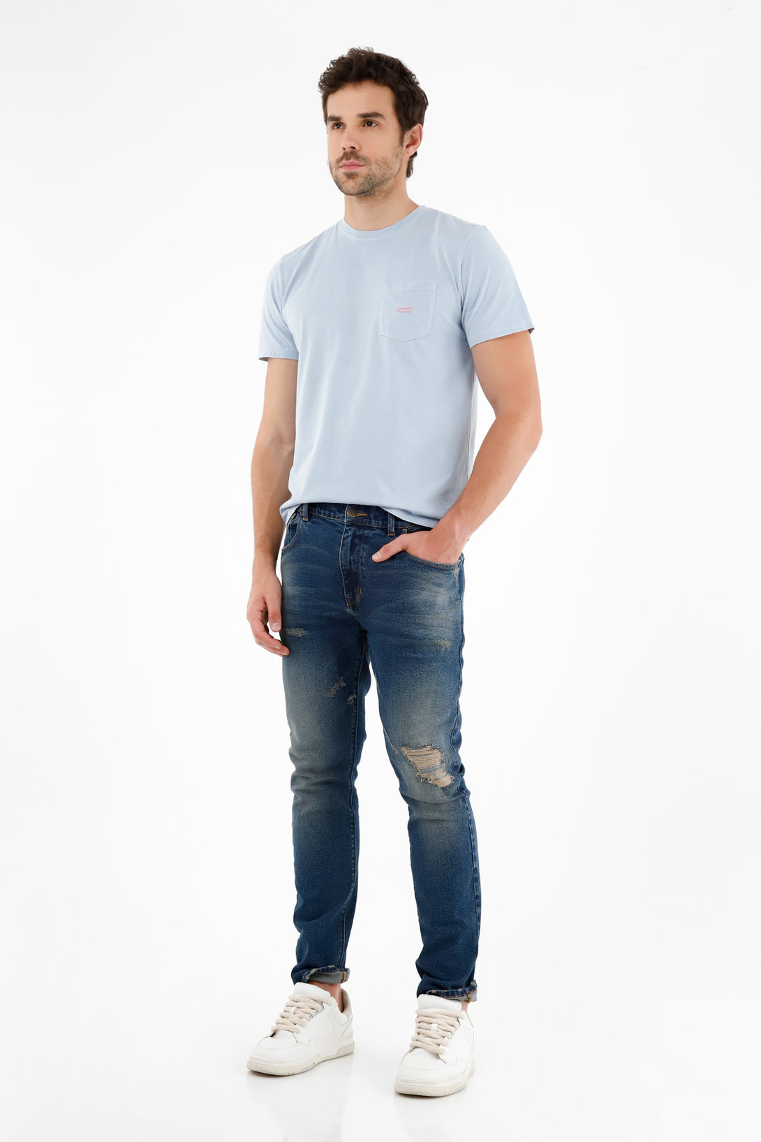 Men's Mid-Rise Distressed Nudy Jeans
