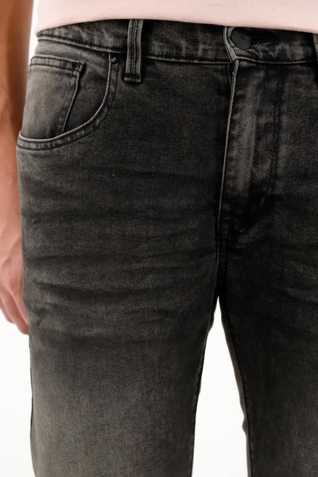 Men's black Nudy jeans with highlights