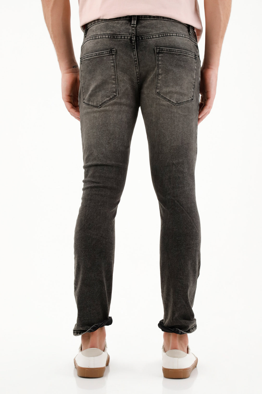 Men's black Nudy jeans with highlights