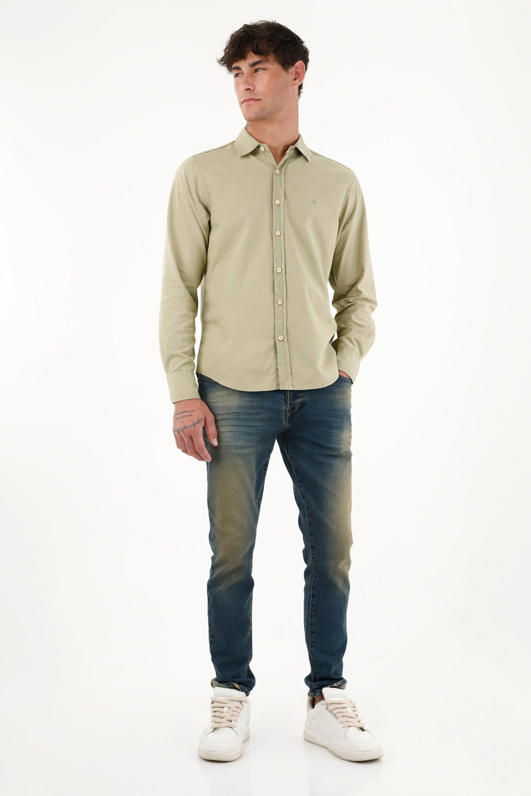Jean azul tono medio Skinny para hombre