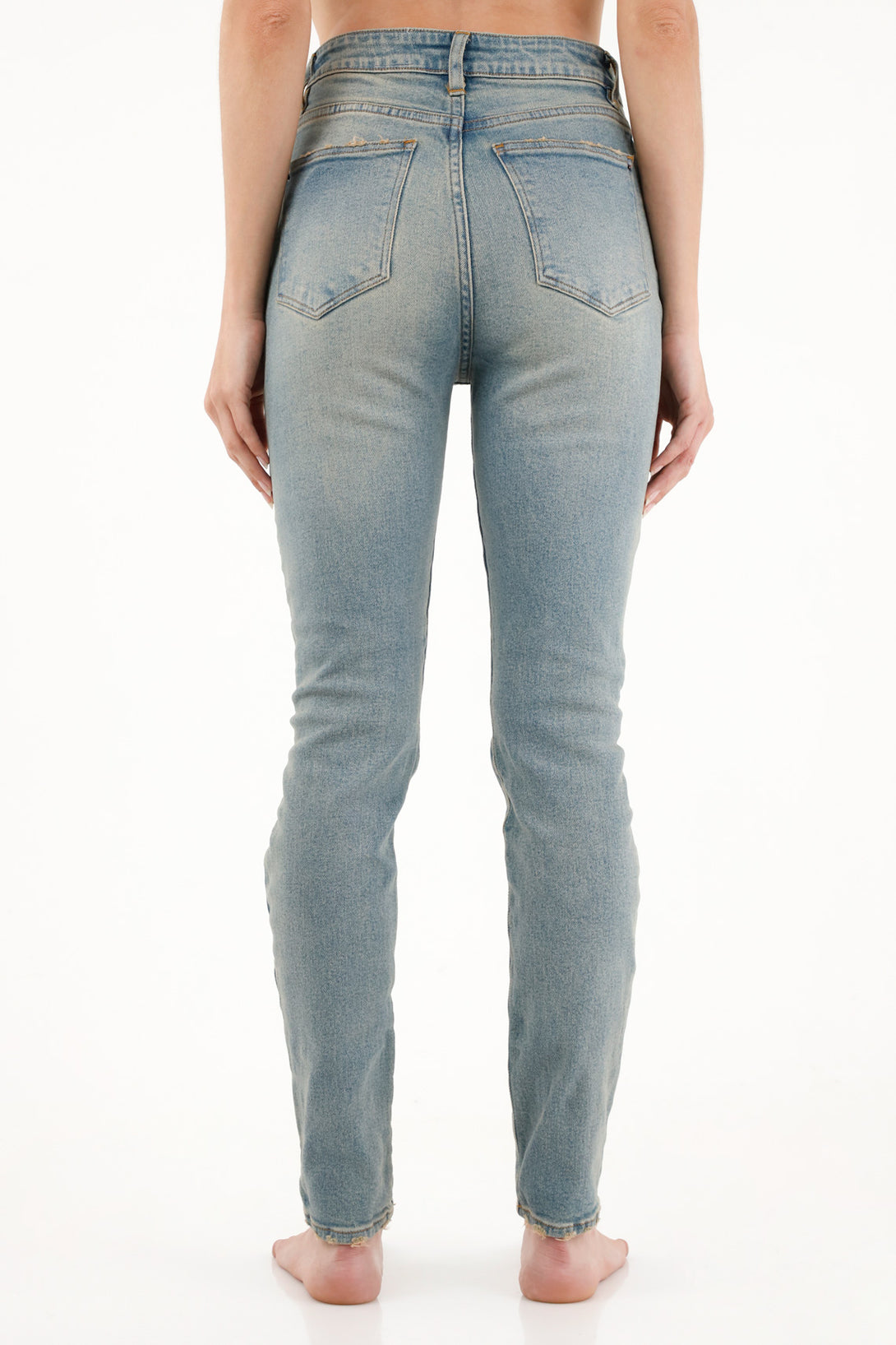 Jean Super Slim tiro medio azul para mujer