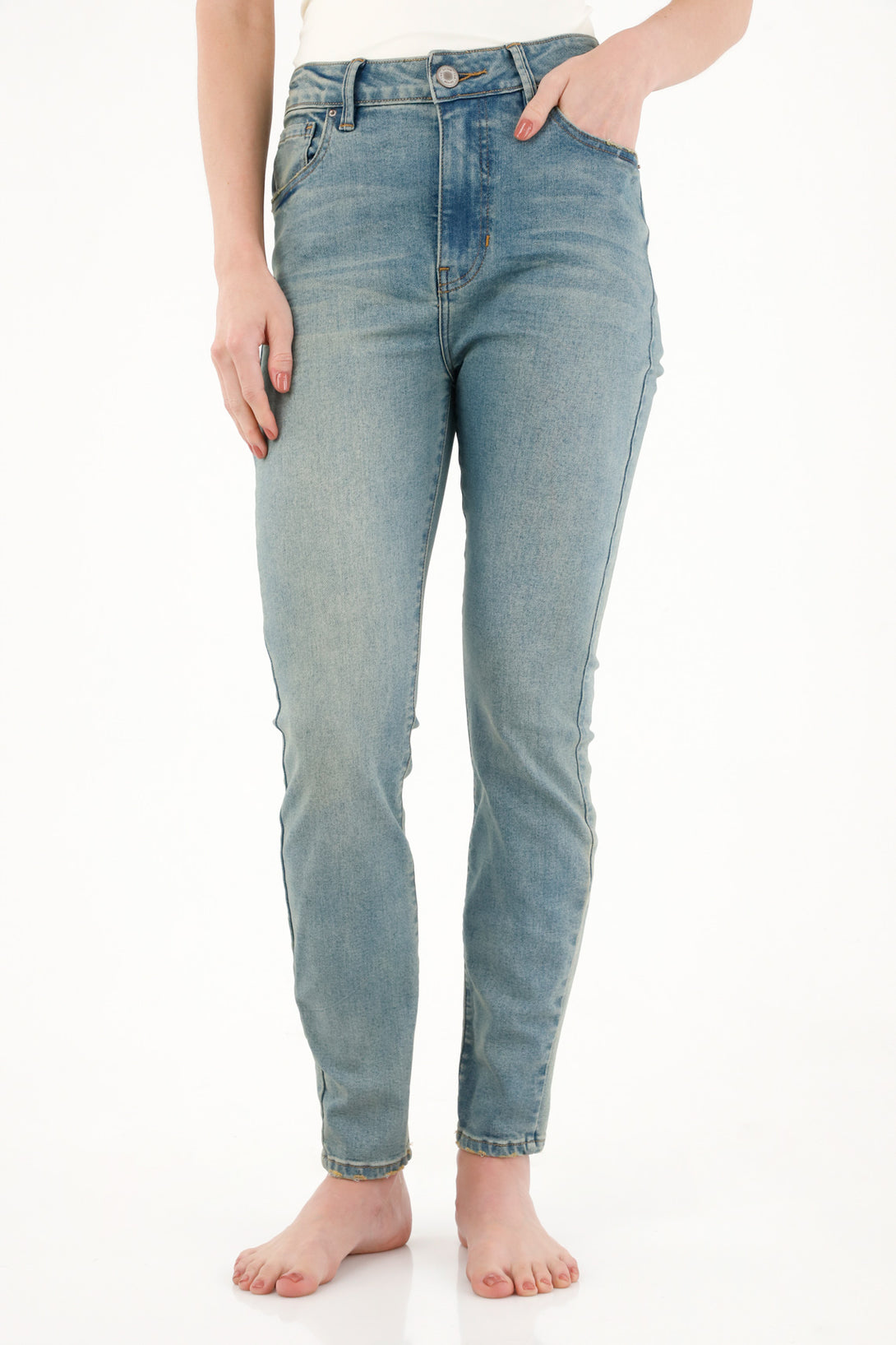 Women's High-Waisted Blue Jean Jeggings