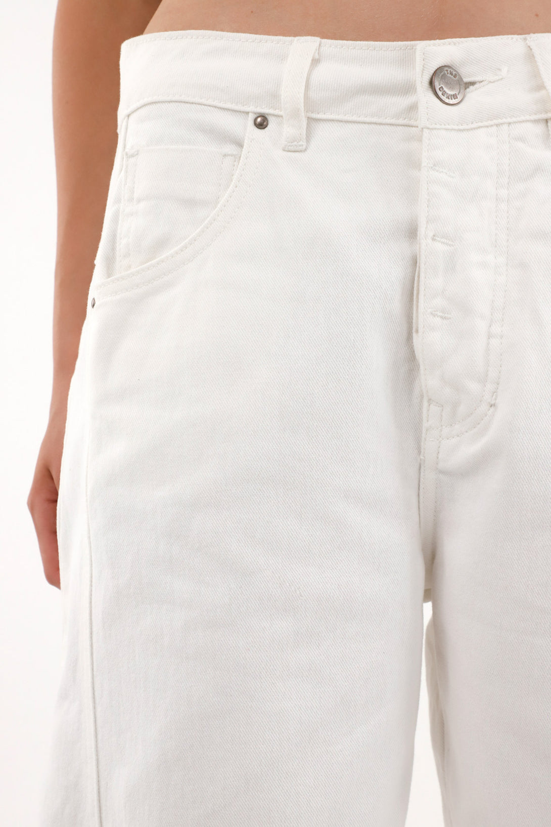 Women's Low-Rise Raw Denim Horseshoe Jeans