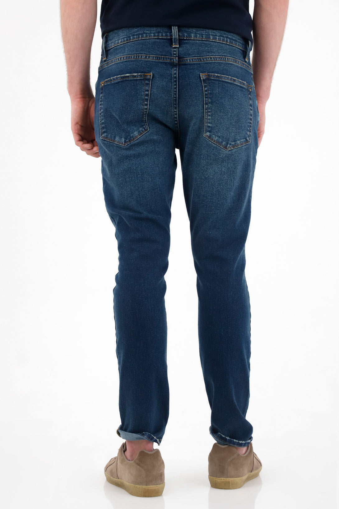 Jean Skinny tiro medio azul para hombre