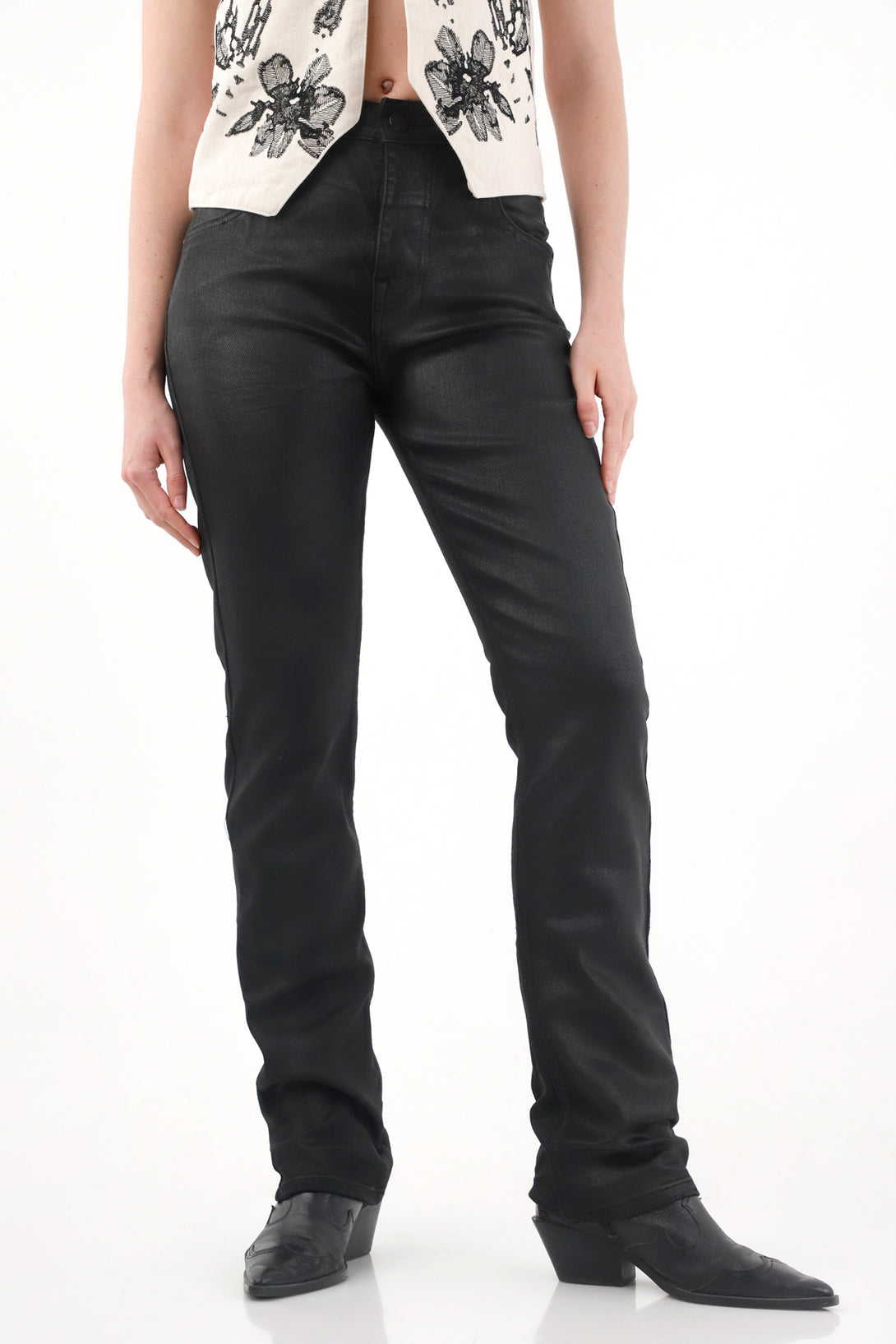 High-Waisted Black Jeans for Women