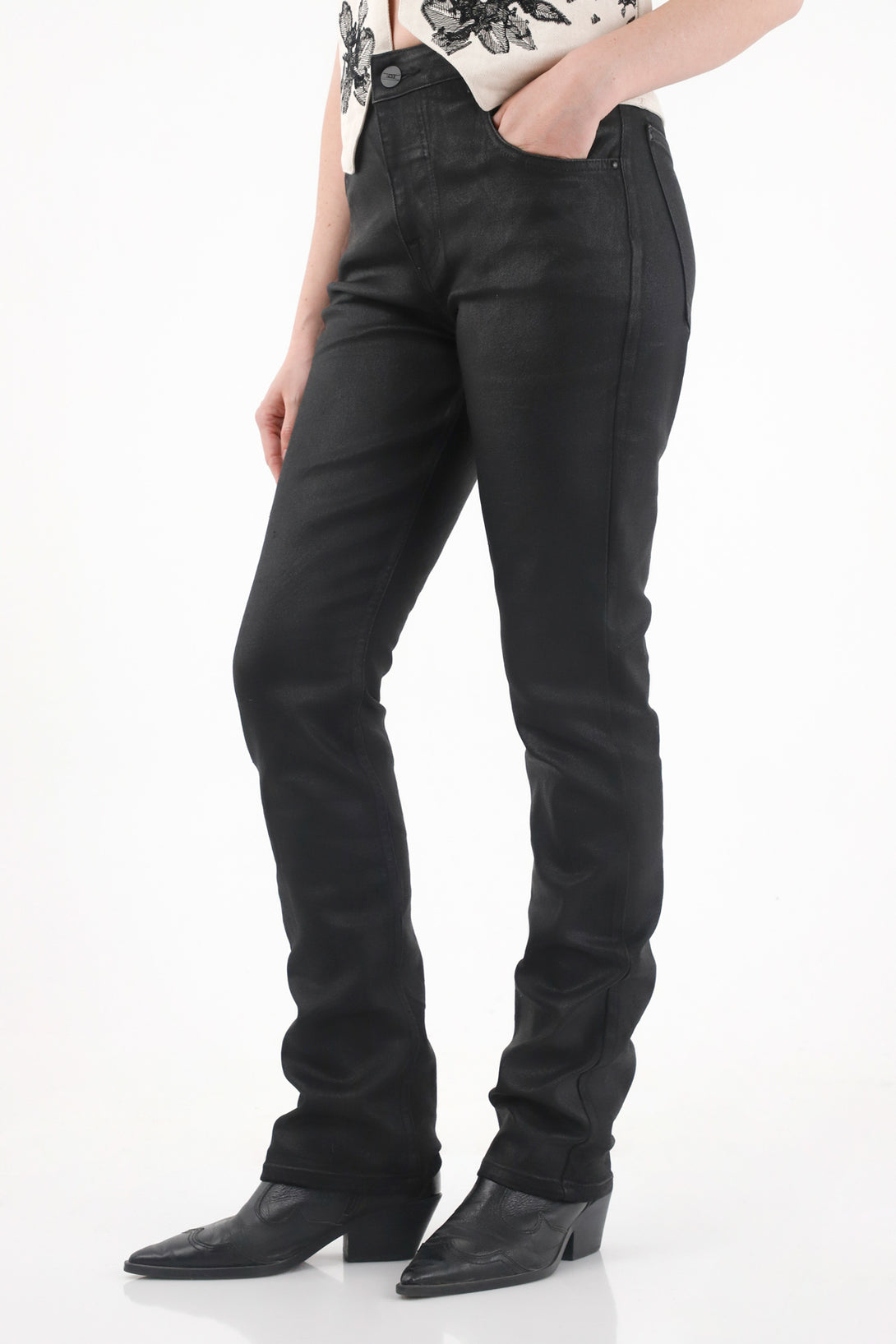 High-Waisted Black Jeans for Women