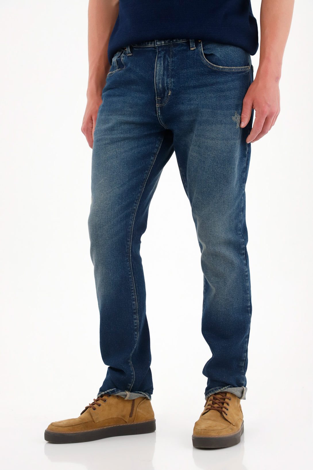 Medium Rise Dark Denim Nudy Jeans for Men