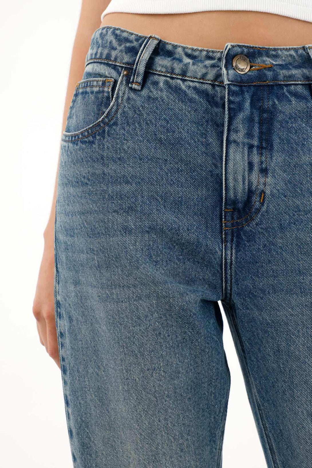 High-Waisted Crop Mom Jeans for Women