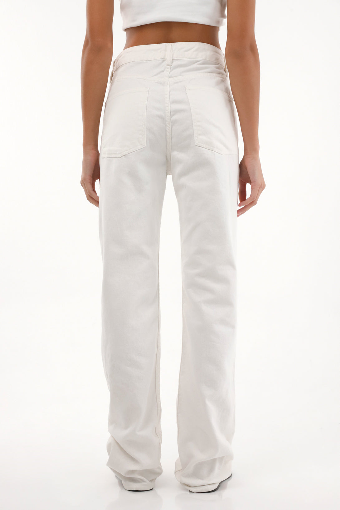 Raw Embroidered Straight Leg Jeans for Women