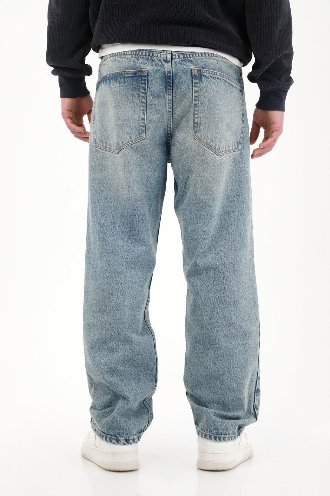 Jean Loose fit de silueta amplia azul medio para hombre