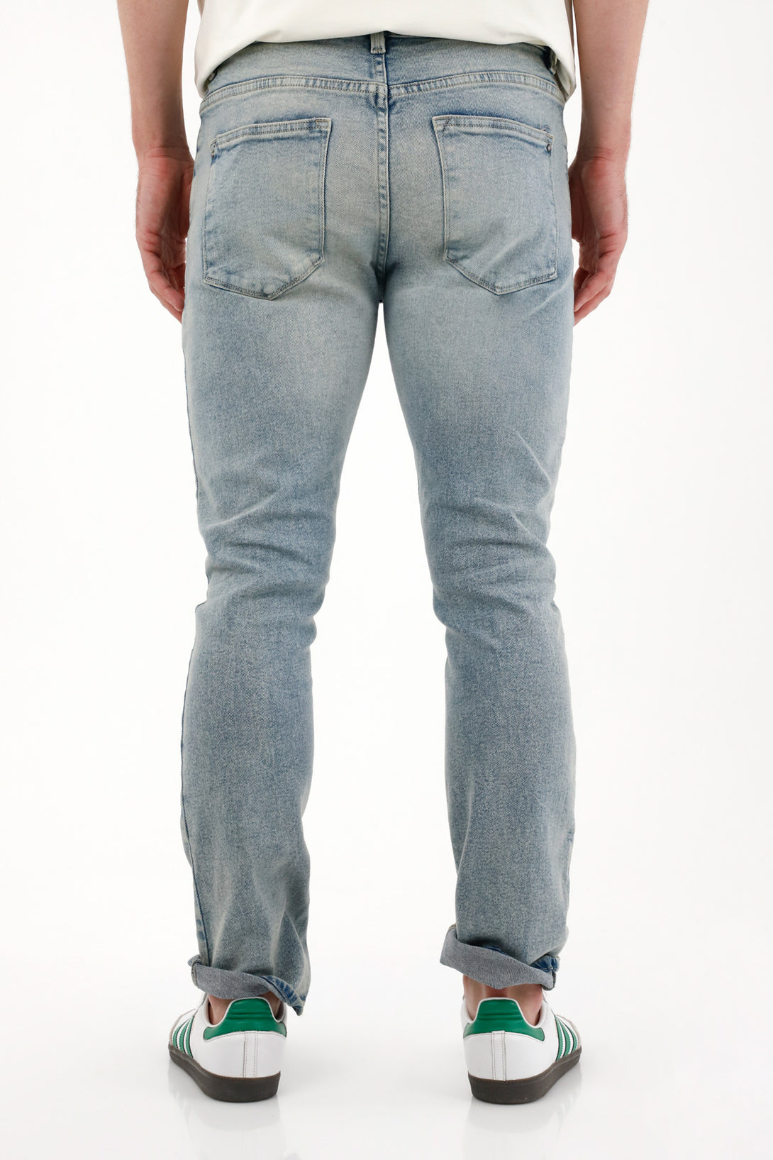 Men's Blue Nudy Jeans with Distressed Details