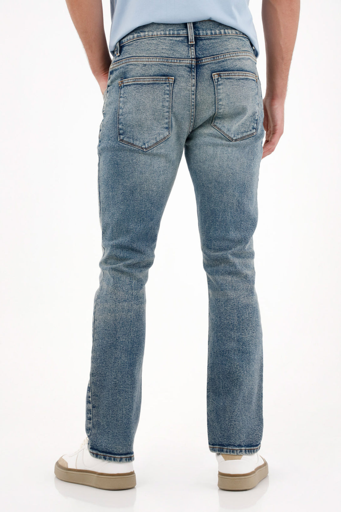 Mid-Rise Blue Nudy Jeans for Men